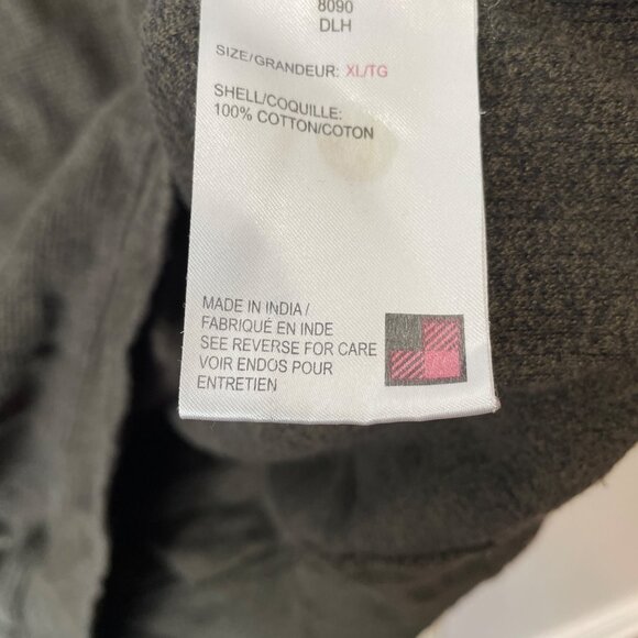 Woolrich Mens XL Half-Zip Pullover Sweater 100% Cotton Gray Long Sleeve - Picture 5 of 5